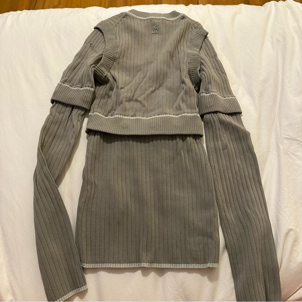 Green Ribbed transformable Top - Picture 4 of 6
